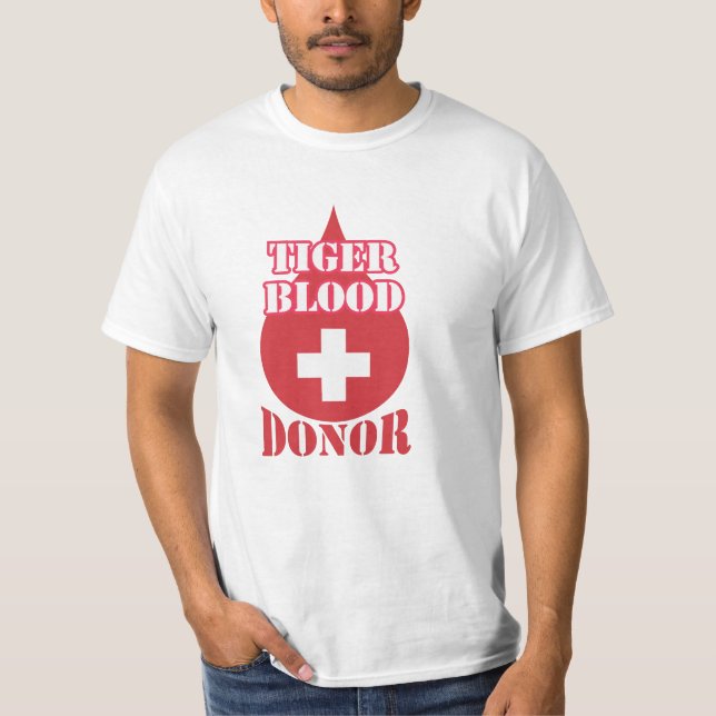 Camisa do DOADOR de SANGUE T do TIGRE (Frente)