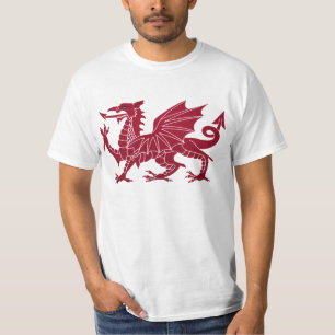 Camisa do dragão Y Ddraig Goch de Galês