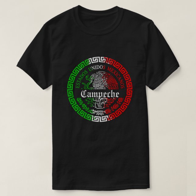 Camisa do emblema do estado de Campeche México (Frente do Design)