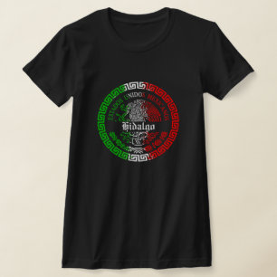 Camisa do emblema do estado de Hidalgo México