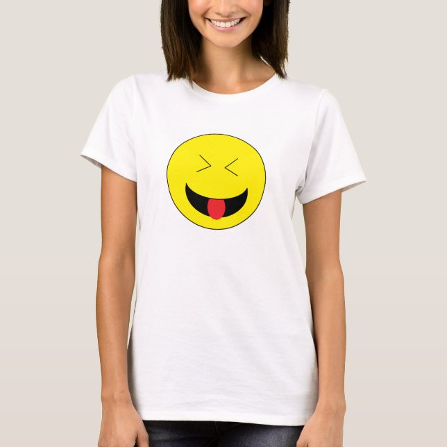 Camisa do Emoji das mulheres (Frente)