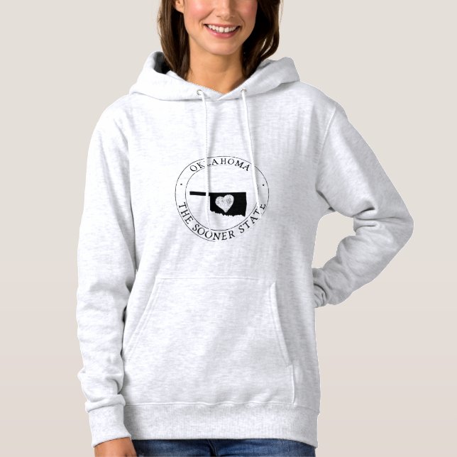 Camisa do Estado de Hoodie OKLAHOMA (Frente)