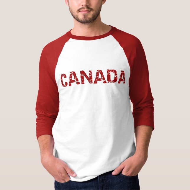 Camisa do estilo do basebol da folha de bordo do (Frente)