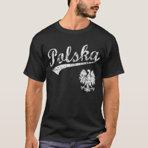 Camisa do estilo t do basebol de Polska