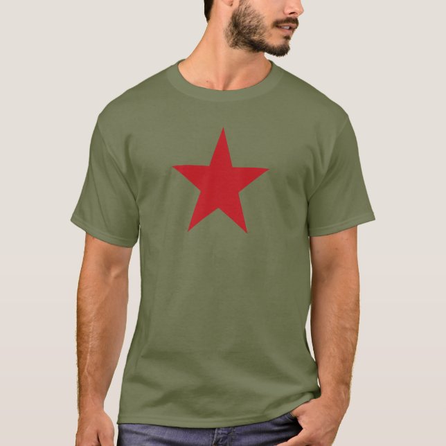 Camisa do Exército Verde da Estrela Vermelha (Frente)