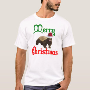 Camisa do Feliz Natal do texugo de mel do vintage