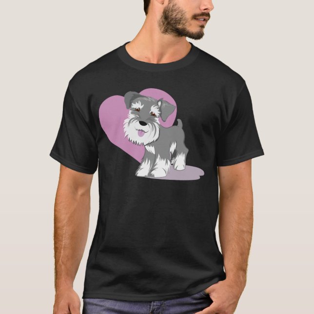 Camisa do filhote de cachorro do Schnauzer (Frente)