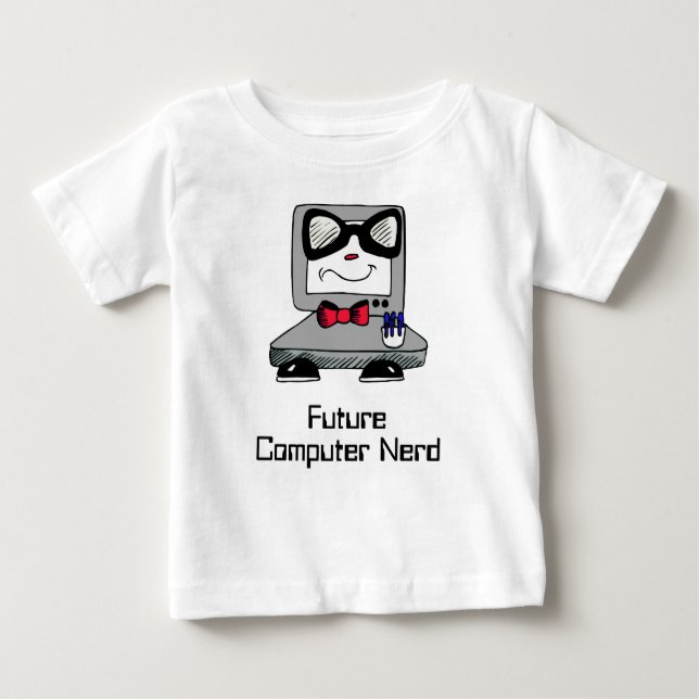 Camisa do futuro Geek de computador para bebês (Frente)