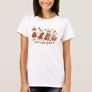 Camisa do Ganso de Outono Camiseta Divertida de