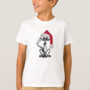 Camisa do gatinho T do papai noel