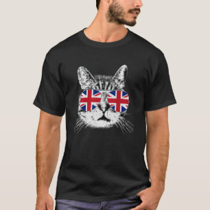 Camisa do Gato Bandeira Union Jack do Reino Unido