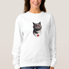 Camisa do Gato Mal-Humorado com Olhos Vermelhos e