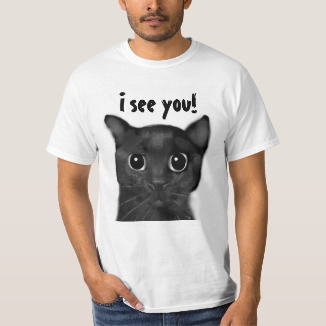 Camisa do gato preto de Jin-Jin (Frente)