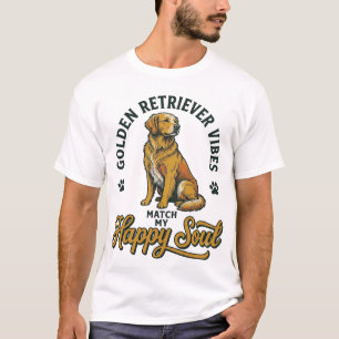 Camisa do Golden Retriever Gravação Vintage Amante