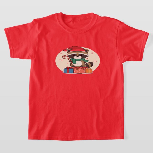 Camisa do Guaxinim de Natal Jimothy (Postura )