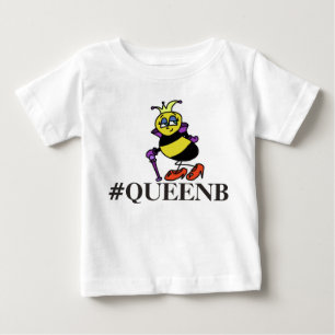 Camisa do hashtag da abelha de rainha da criança