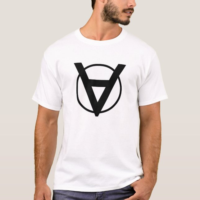 Camisa do herói de Voluntaryist com símbolo (Frente)