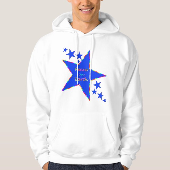 Camisa do Hoodie das estrelas azuis (Frente)