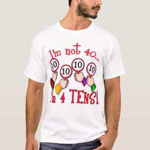 Camisa do humor T do aniversário de 40 anos