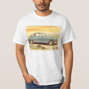 Camisa do impressão do automóvel do vintage