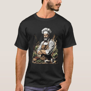 camisa do jardim de chef