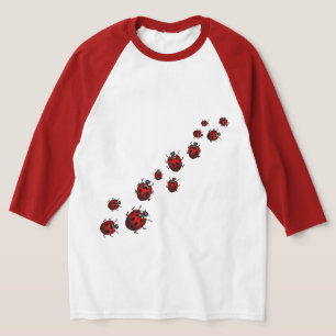 Camisa do joaninha do jérsei de basebol da senhor