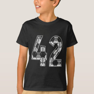 Camisa do Jogador Número 42 de Futebol com Padrão