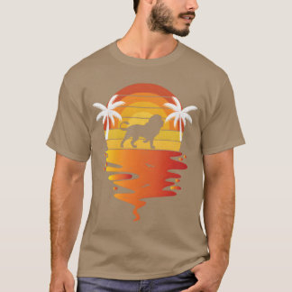 Camisa do leão pôr do sol retrô anos 70 vintage ze