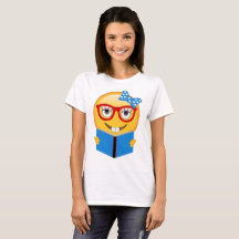 Camisa do leitor ávido do nerd de Emoji