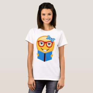 Camisa do leitor ávido do nerd de Emoji