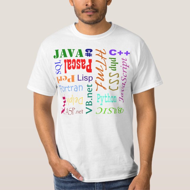 Camisa do linguagem de programação (Frente)