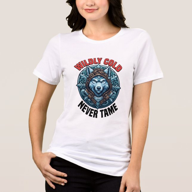 Camisa do Lobo Azul Selvagem Nunca Domado (Frente)