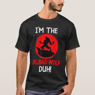 Camisa do Lobo Mau Imhe Engraçado DIY Festa de Hal