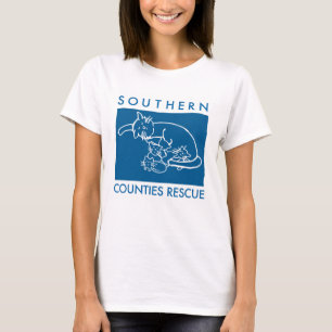 Camisa do logotipo do gatinho (logotipo azul)