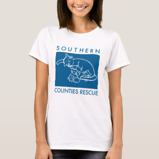 Camisa do logotipo do gatinho (logotipo azul)