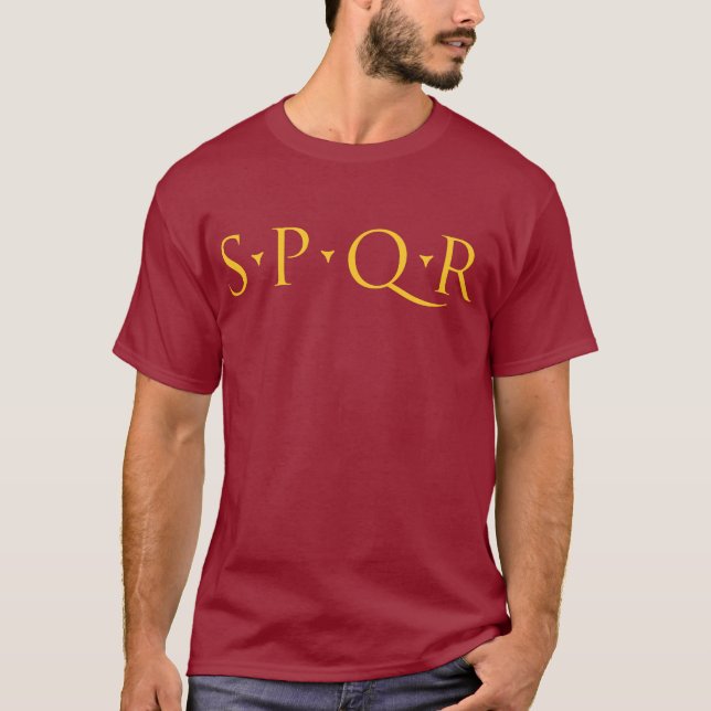 Camisa do logotipo frontal e traseiro SPQR (Frente)
