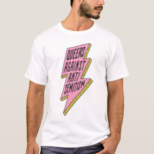 Camisa do logotipo Quedas contra antissemitismo