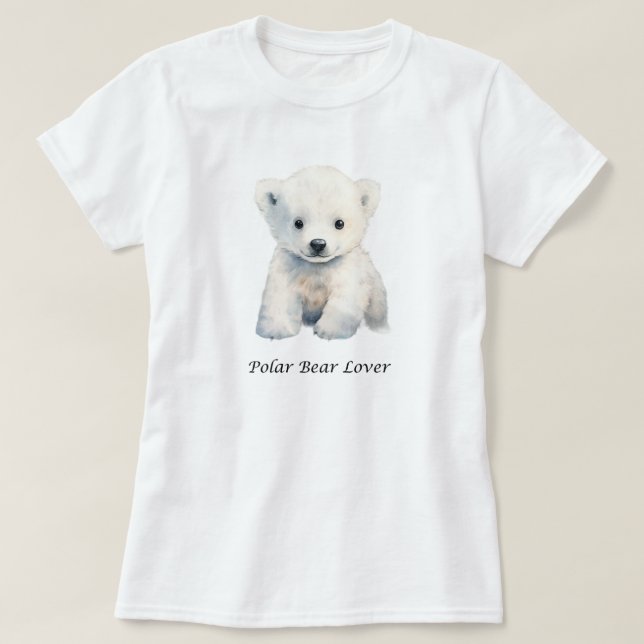 Camisa Do Lover Do Urso Polar - Camisa Do Urso Pol (Frente do Design)