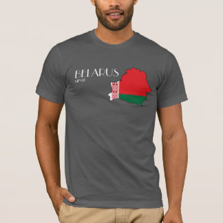 Camisa do mapa da bandeira de Belarus