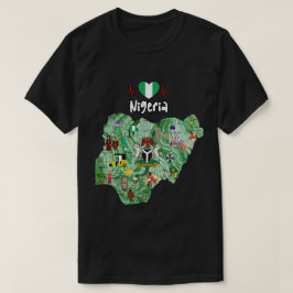 Camisa do mapa da herança da Nigéria - Camisa do o