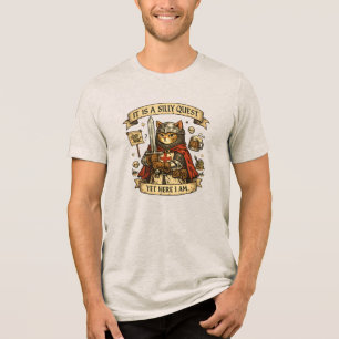 Camisa do Meme do Cavaleiro Gato Medieval Gato d