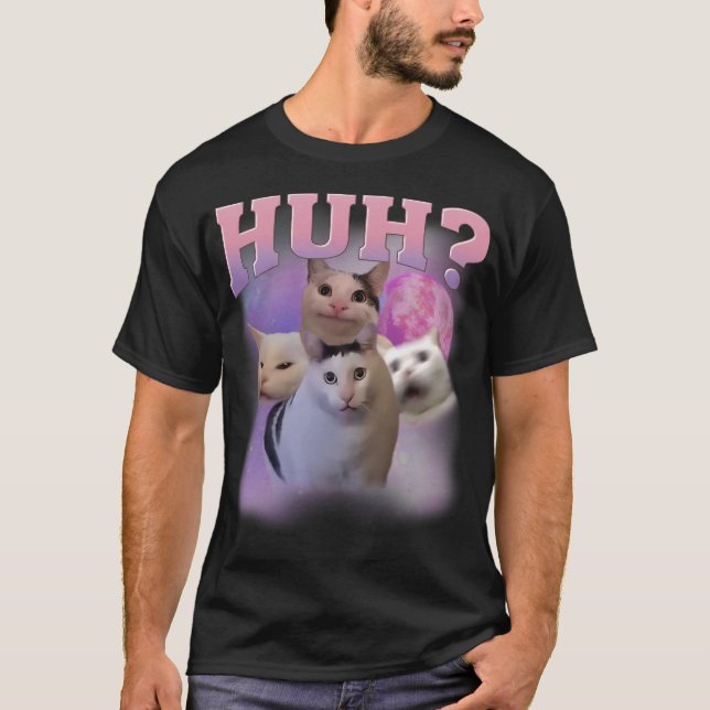 Camisa do Meme do Gato Huh (Frente)