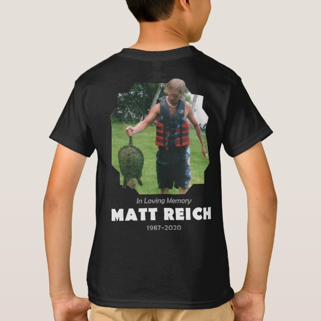 Camisa Do Memorial Matt Reich (Verso)