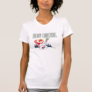 Camisa do Natal do boneco de neve do vintage