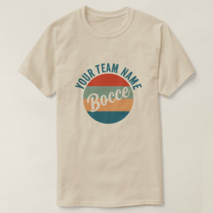 Camisa do nome da equipe Bocce com faixas retrorre