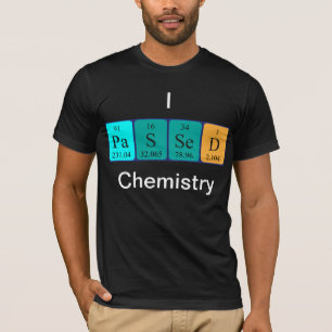 Camisa do nome da mesa periódica da química aprova