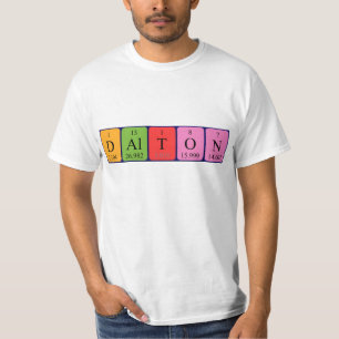 Camisa do nome da mesa periódica Dalton
