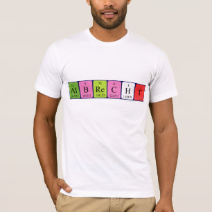 Camisa do nome da mesa periódica de Albrecht