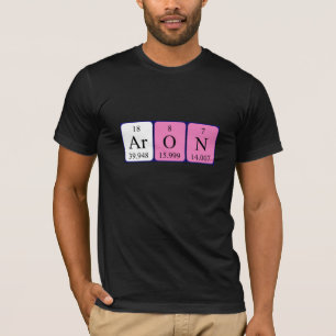 Camisa do nome da mesa periódica de Aron
