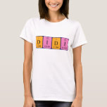 Camisa do nome da mesa periódica de Didi<br><div class="desc">Didi soletrou-me para fora como D D mim (iodo do deutério do iodo do deutério) em uma camisa para o cientista em você.</div>